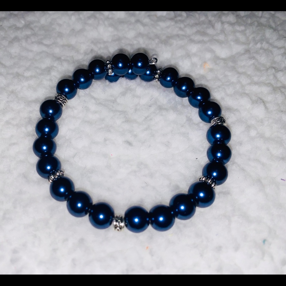 Navy Pearl Bracelet